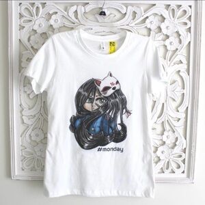 Anime Manga Custom Cotton T-Shirt NEW Size M New White Shirt Top